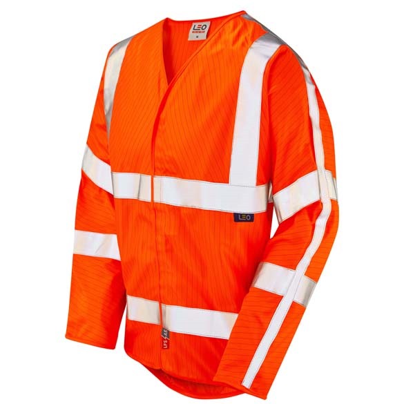 LEO WORKWEAR MESHAW ISO 20471 Cl 3 LFS Sleeved (EN 14116) EN 1149