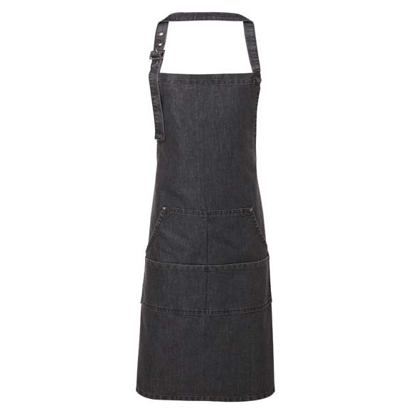 Jeans stitch bib apron