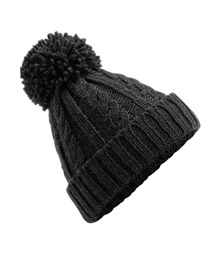 Cable knit melange beanie