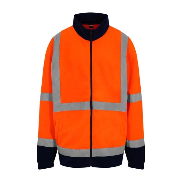 High visibility full-zip fleece