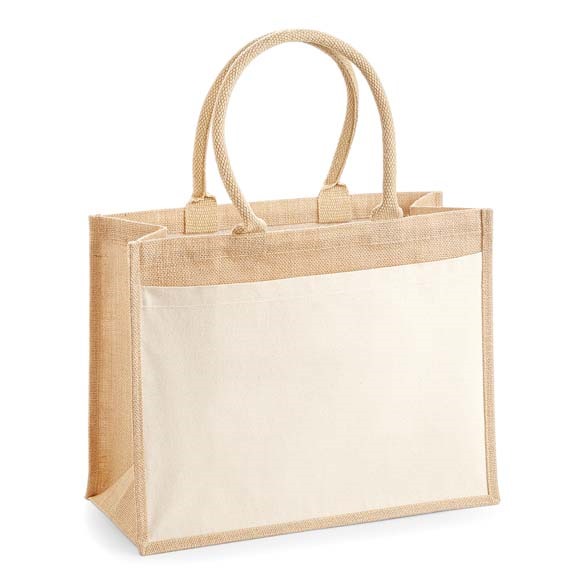 Cotton pocket jute shopper