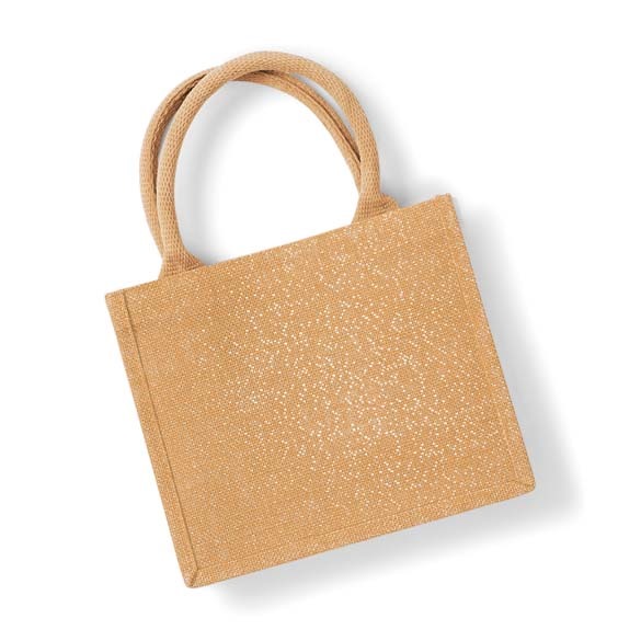 Shimmer jute mini gift bag