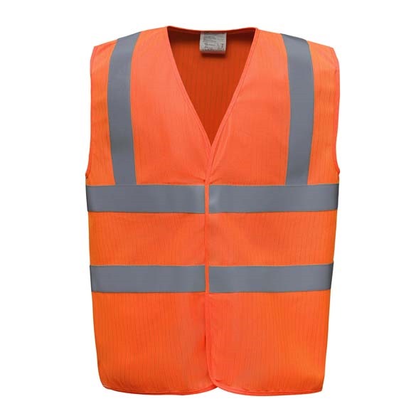 Hi-vis flame-retardant anti-static waistcoat (HVW100ASFR)